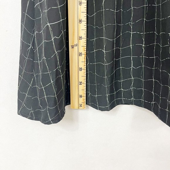 Hutch Black Grid Plaid Long Sleeve Shirt Dress Button Front - Size 4 - Picture 7 of 7